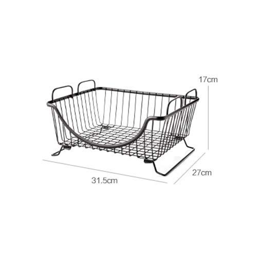 WLG 2 piezas de metal apilable estante de la cocina organizador de pie con frutas verduras cesta de drenaje