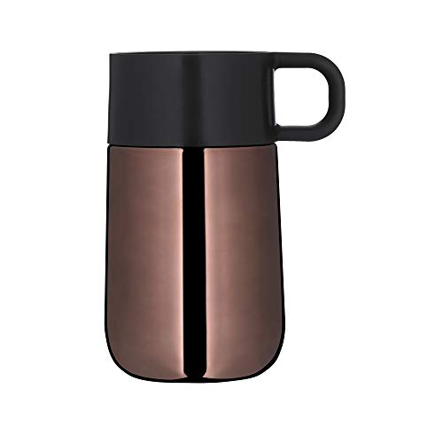 WMF Impulse Travel Mug - Taza térmica (0,3 l, cierre automático, apertura de 360°, mantiene las bebidas calientes y frías durante 6 horas, cobre