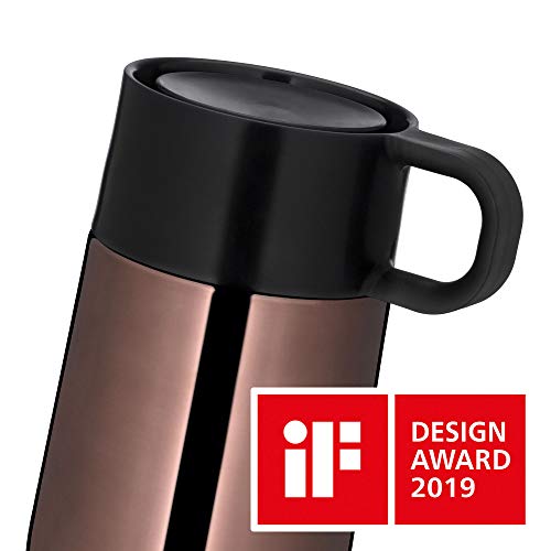 WMF Impulse Travel Mug - Taza térmica (0,3 l, cierre automático, apertura de 360°, mantiene las bebidas calientes y frías durante 6 horas, cobre