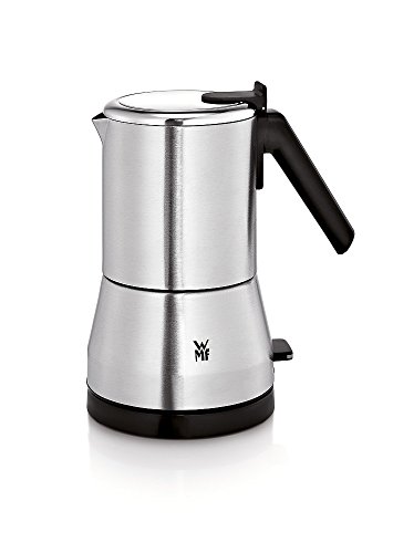 WMF Kitchenminis Expresso Maker Cafetera eléctrica, 400 W, 0.5 litros, Acero inoxidable, Cromargan mate, negro