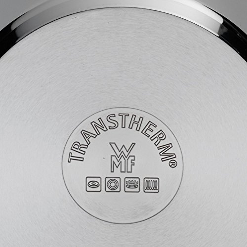 WMF Macao - Juego de wok de 2 piezas con sartén de 36 cm y tapa de cristal, acero inoxidable Cromargan, sin revestimiento, para inducción