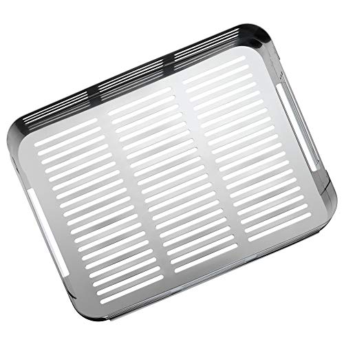 WMF Vitalis Fuente rectangular de cocción al vapor con Rejilla, tapa con borde de silicona, acero inoxidable pulido, 6.5 L