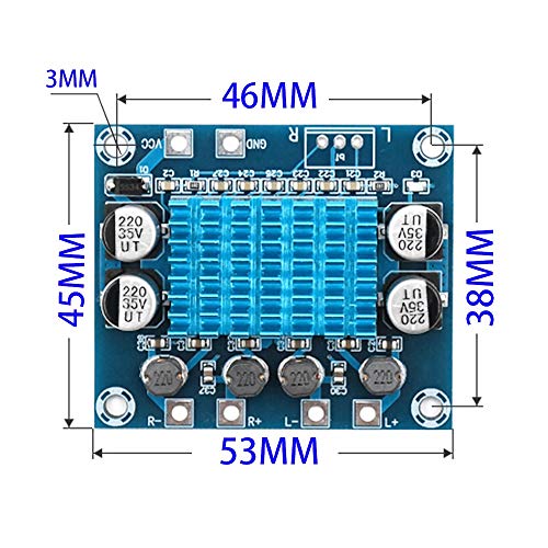 WNJ-TOOL, 1pc 30W * Clase D Junta de Doble Canal Mp3 amplificación del módulo Amplificador Juntas DC8-26V 2 HD Digital Amplificador de Potencia de Audio