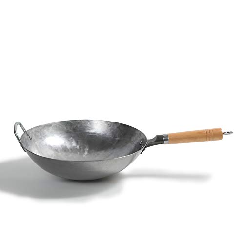 Wok Alta calidad Woks Iron Wok tradicional hecha a mano Iron Wok (Color : 2, Sheet Size : 34cm)