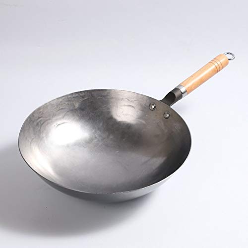 Wok Alta calidad Woks Iron Wok tradicional hecha a mano Iron Wok (Color : 2, Sheet Size : 34cm)