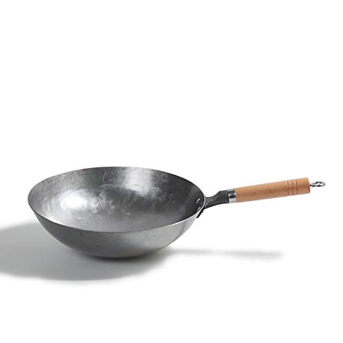 Wok Alta calidad Woks Iron Wok tradicional hecha a mano Iron Wok (Color : 2, Sheet Size : 34cm)