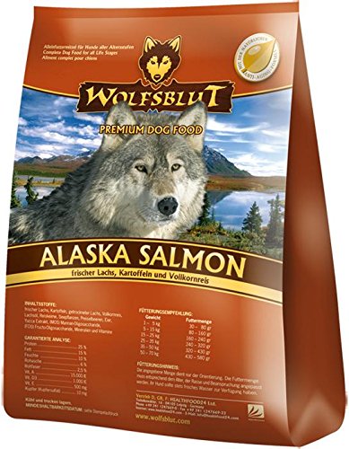 Wolfsblut Alaska Salmon 2 kg, Alimento Deshidratado para Perro, Sabor Salmón, Patatas y Arroz integral - 2 kg