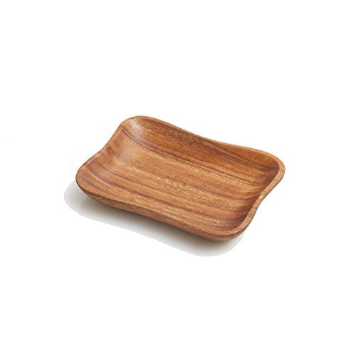 Woodard & Charles Acacia Small Pinched Serving Tray, 7.5, Natural by Woodard & Charles