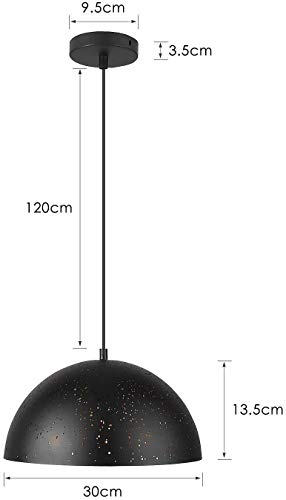 WOOLIY 2 Piezas de la lámpara Pendiente Moderna, Nordic Techo Simple lámpara, Loft de Aluminio Industrial lámpara Colgante, diámetro 30 cm, E27 Industrial (Color: Estilo 1)
