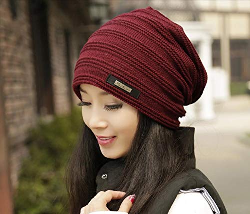 wopiaol Gorro de Punto estándar pequeño de Moda más Gorro de Terciopelo