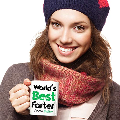 World's Best Farter I Mean - Taza de café para el día del padre, diseño con texto en inglés