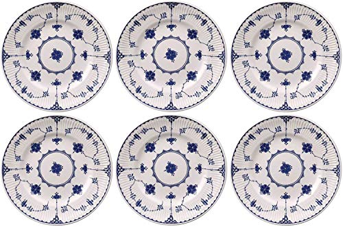 WYMF-Johnson Bros Dinamarca - Juego de 6 platos (25 cm), color azul