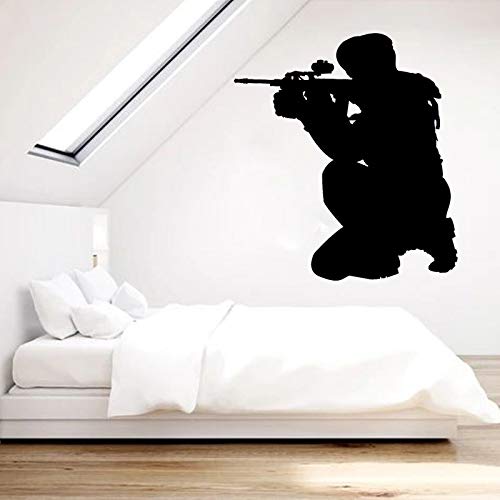 wZUN Calcomanía de Vinilo para Deportes Extremos, Jugador de Juegos, Juego de Disparos, Pegatina de Pared, decoración de Paintball, decoración de habitación, 27X30cm