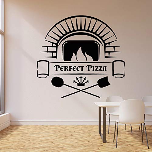 wZUN Etiqueta de la Pared Carta Letras pizzería Horno de panadería Cocina Italiana Restaurante decoración de Interiores Vinilo Adhesivo Mural 74x78cm