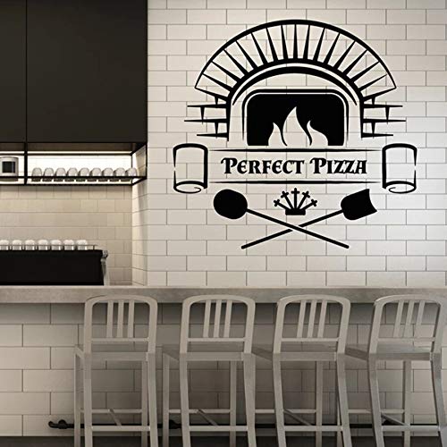 wZUN Etiqueta de la Pared Carta Letras pizzería Horno de panadería Cocina Italiana Restaurante decoración de Interiores Vinilo Adhesivo Mural 74x78cm