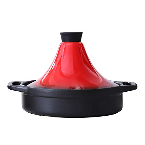 WZYJ Tajine con Tapa En Forma De Cono, Olla De Tajine De 20 Cm Cerámica Cacerola Plato Cacerola con Tapa, Sin Plomo, para La Cocina del Hogar,A