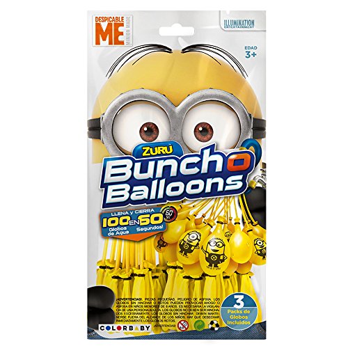 X-Shot -Bunch O Balloons Pack Los Minions, Pack de 100 de globos