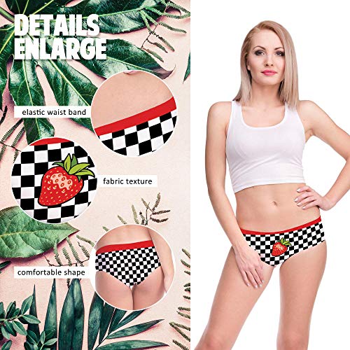 XCEG Ropa Interior para Mujer Animal Fruta Planta Letra Impresa Transpirable sin Costuras Calzoncillos de Cintura Baja 2 Piezas/Set-Pt-55124