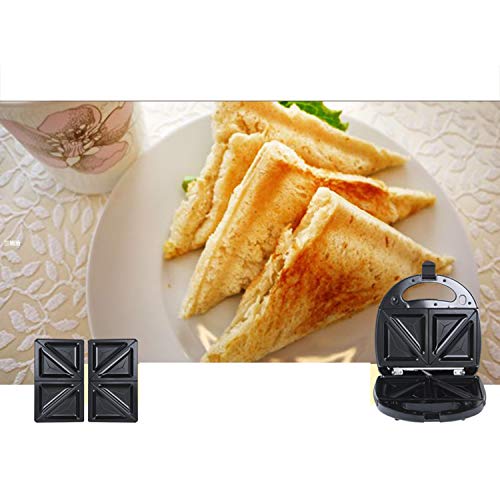 XCXDX Máquina De Desayuno 3 En 1, Máquina para Hacer Sándwiches De Gofres, Máquina Panini, Placa Antiadherente Desmontable, Acero Inoxidable, Plata