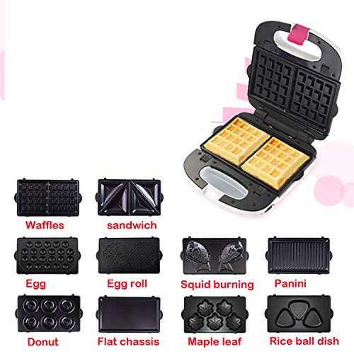 XCXDX Multifunción 3 En 1 Sandwich Waffle Donut Panini Maker Snack Postre Machine