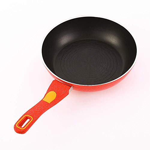 XH&XH Sartén De Aluminio Sartén Mini Sartén Diámetro 26Cm Hierro Fundido Olla Engrosada Fondo Calentado Incluso Físico Sartén Antiadherente Sin Humos Cocina De Gas Universal (Sin Tapa)