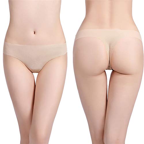 xiamenchangketongmaoyi Ropa Interior Mujer Tangas Mujeres y Hombres Envase múltiple Bragas de Las Mujeres Bragas Crotchless Bragas Mujeres y Hombres Francés Bragas Skin Color,M