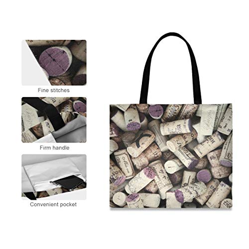 XiangHeFu Moda gran capacidad botella de vino corchos bolso casual reutilizable bolso de mano al aire libre