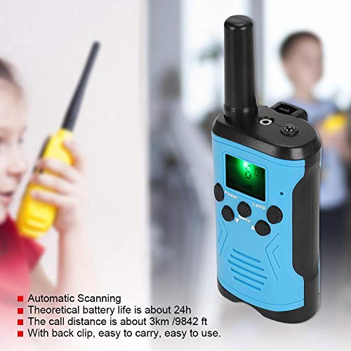 XiangXin ABS Walkie-Talkie 3 km / 9842 pies Intercomunicador a Distancia de comunicación, 8/20/22 Canales Walkie-Talkie para niños, para jardín al Aire Libre(Blue)