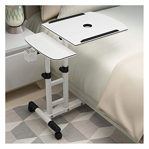 XIANWEI Lazy Mesilla de Noche con Ventilación Vertical Laptop Stand, Multifuncional Ajustable Mesa Portátil, Bandeja de la Cama con Ergonómico de Doble Capa de Sobremesa de Diseño con la Polea No Ocu