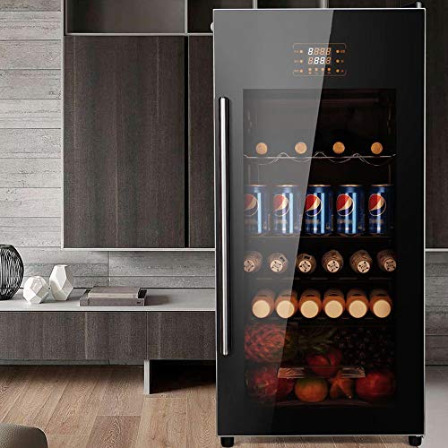 Xiao huang li Pantalla del refrigerador de Vino del refrigerador de Vino refrigerador de Vino de Almacenamiento Ice Bar Hogar termostático de una Puerta de refrigerador Fresco Gabinete táctil Digital