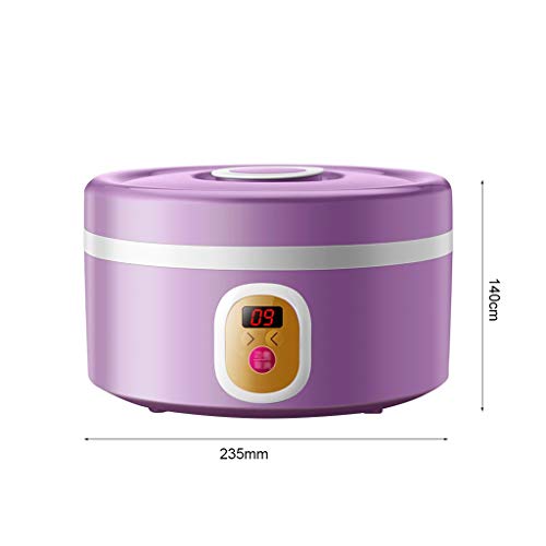 XIAOQIAO 6 Individual Copa eléctrico Yogur Cafetera, Pantalla LED, Hacer Fresca casera Bio-Active Yogur en su Propia Cocina, Friendly Fabricante de Yogur (Color : Purple)