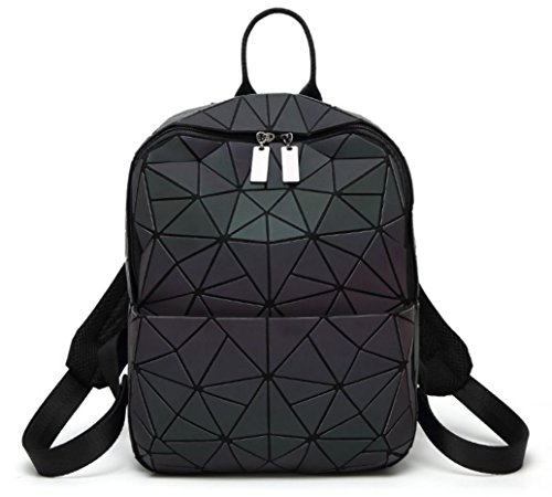 xie elegante creativo viaje bolso cambio de color geométrico linggeng luminoso estudiante mochila