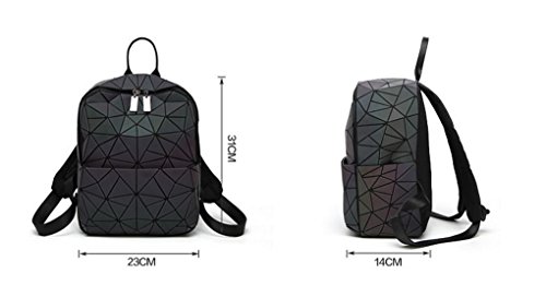 xie elegante creativo viaje bolso cambio de color geométrico linggeng luminoso estudiante mochila