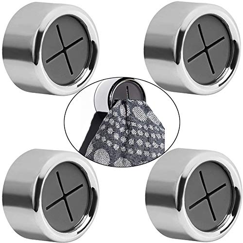 Xinlie Ganchos Adhesivos Ganchos para Toallas Toallero Round Towel Holder Ganchos de Toalla Soporte de toalla de té Premium Round Tea Towel Holder para Puertas,Colgador de Paño de Cocina y Baño(4 PCS)