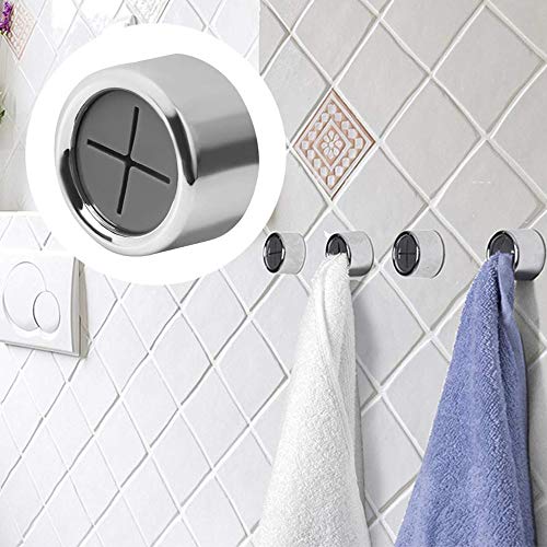 Xinlie Ganchos Adhesivos Ganchos para Toallas Toallero Round Towel Holder Ganchos de Toalla Soporte de toalla de té Premium Round Tea Towel Holder para Puertas,Colgador de Paño de Cocina y Baño(4 PCS)