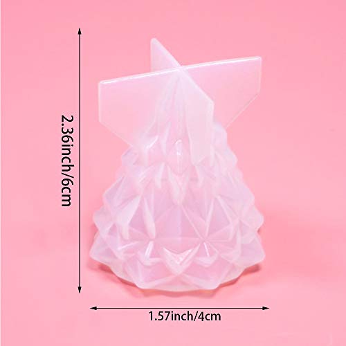 Xinlie Molde de Silicona DIY luz Soporte árbol de Navidad Dormitorio lámpara contenedor Formas de Resina epoxi Hecho a Mano Crafts Charms Joyas fabricación Molde de Silicona 3D para árbol de Navidad