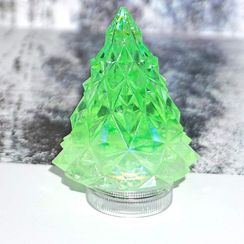 Xinlie Molde de Silicona DIY luz Soporte árbol de Navidad Dormitorio lámpara contenedor Formas de Resina epoxi Hecho a Mano Crafts Charms Joyas fabricación Molde de Silicona 3D para árbol de Navidad