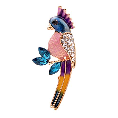 XKA Broche Dos Colores Orgullosos Broches De Aves Para Las Mujeres Agujas Brillantes Brillantes Del Rhinestone De Moda Animales Joyería Artesanía Regalos De Boda