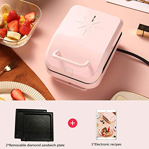 XTBB Molde para Hornear Eléctrico Mini Conveniente Eléctrico Automático Máquina para Hacer Gofres Sandwich Hamburguesa Pastel Burbuja Huevo Horno Pan Olla Máquina para Gourmet