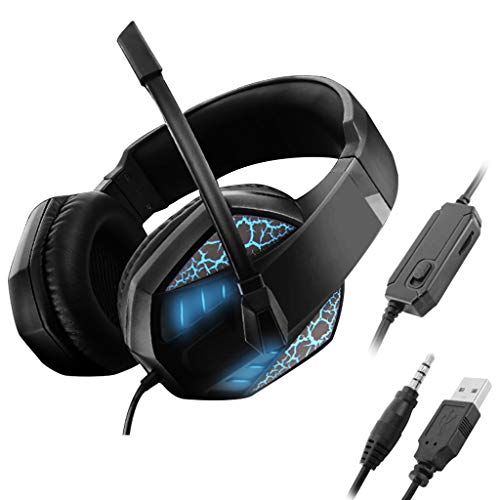 Xuebai Auriculares Profesionales 7100 para Juegos, Auriculares estéreo con Conector de Cable de 3,5 mm para Auriculares para Juegos PUBG PS4 6#