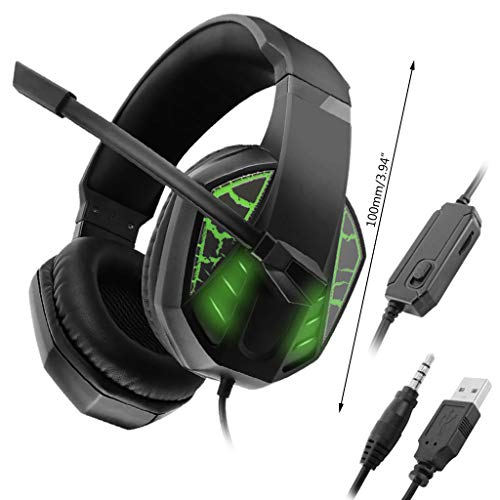 Xuebai Auriculares Profesionales 7100 para Juegos, Auriculares estéreo con Conector de Cable de 3,5 mm para Auriculares para Juegos PUBG PS4 6#