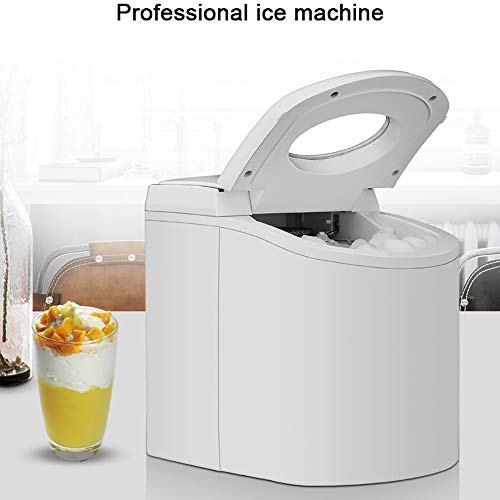 XUMI Máquina de Hacer Hielo, Máquina de Cubitos Automática Comercial Panel de Control Inteligente Eléctrico Cubitos de Hielo de PVC de 180W Fabricadora de Cubitos Café de Barra de 15kg/24h