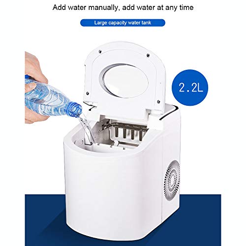 XUMI Máquina de Hacer Hielo, Máquina de Cubitos Automática Comercial Panel de Control Inteligente Eléctrico Cubitos de Hielo de PVC de 180W Fabricadora de Cubitos Café de Barra de 15kg/24h