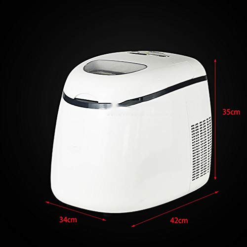 XUMI Máquina para Hacer Hielo, 10kg/24h Automático Mudo Máquina de Hielo Eléctrica Forma Cilíndrica Máquina de Cubitos para Leche té Café Bar Tienda 150W