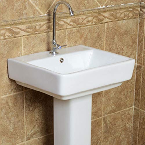 XZ Cuarto de baño Moderno tocador Lavabo de cerámica Minimalista en la Columna de Lavado Cuenca del balcón de la Piscina de lavandería 800x500x430mm baño Cuenca del baño Fregadero del Recipiente