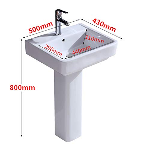 XZ Cuarto de baño Moderno tocador Lavabo de cerámica Minimalista en la Columna de Lavado Cuenca del balcón de la Piscina de lavandería 800x500x430mm baño Cuenca del baño Fregadero del Recipiente