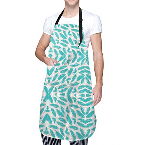 Y-Store with Interesting Theme Apron Cooking Kitchen Waterproof,Adjustable Chef Apron with Pockets,For Home,Restaurant,Craft,Garden, BBQ, School, Coffee House,Apron For Men Women