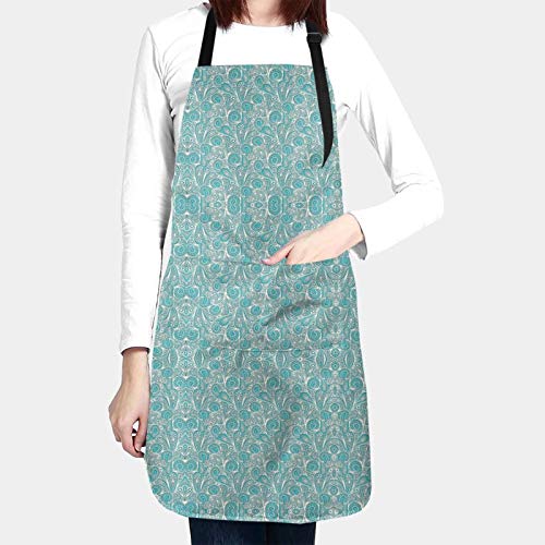 Y-Store with Interesting Theme Apron Cooking Kitchen Waterproof,Adjustable Chef Apron with Pockets,For Home,Restaurant,Craft,Garden, BBQ, School, Coffee House,Apron For Men Women