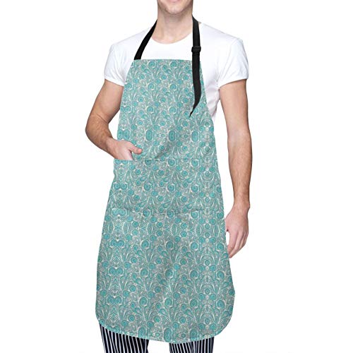 Y-Store with Interesting Theme Apron Cooking Kitchen Waterproof,Adjustable Chef Apron with Pockets,For Home,Restaurant,Craft,Garden, BBQ, School, Coffee House,Apron For Men Women