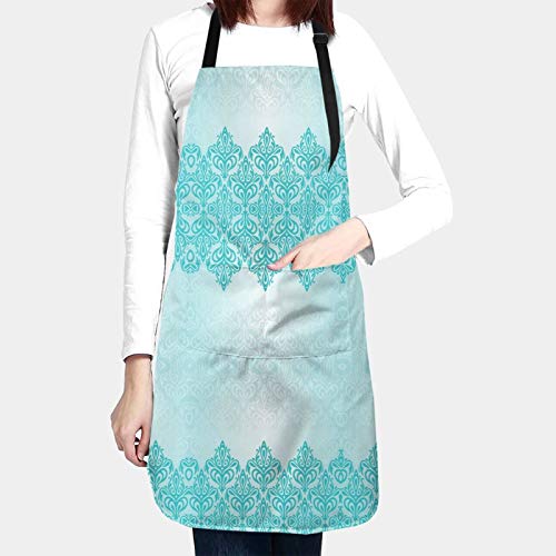 Y-Store with Interesting Theme Apron Cooking Kitchen Waterproof,Adjustable Chef Apron with Pockets,For Home,Restaurant,Craft,Garden, BBQ, School, Coffee House,Apron For Men Women